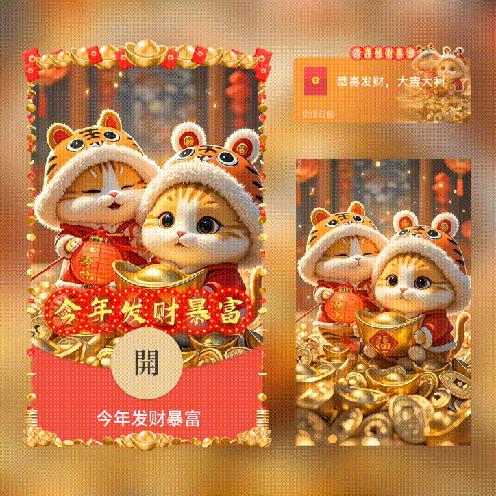 今年发财暴富/新版动态/xn红包封面皮肤