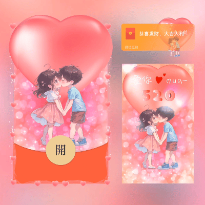 【红包封面】爱你么么哒/新版动态xn