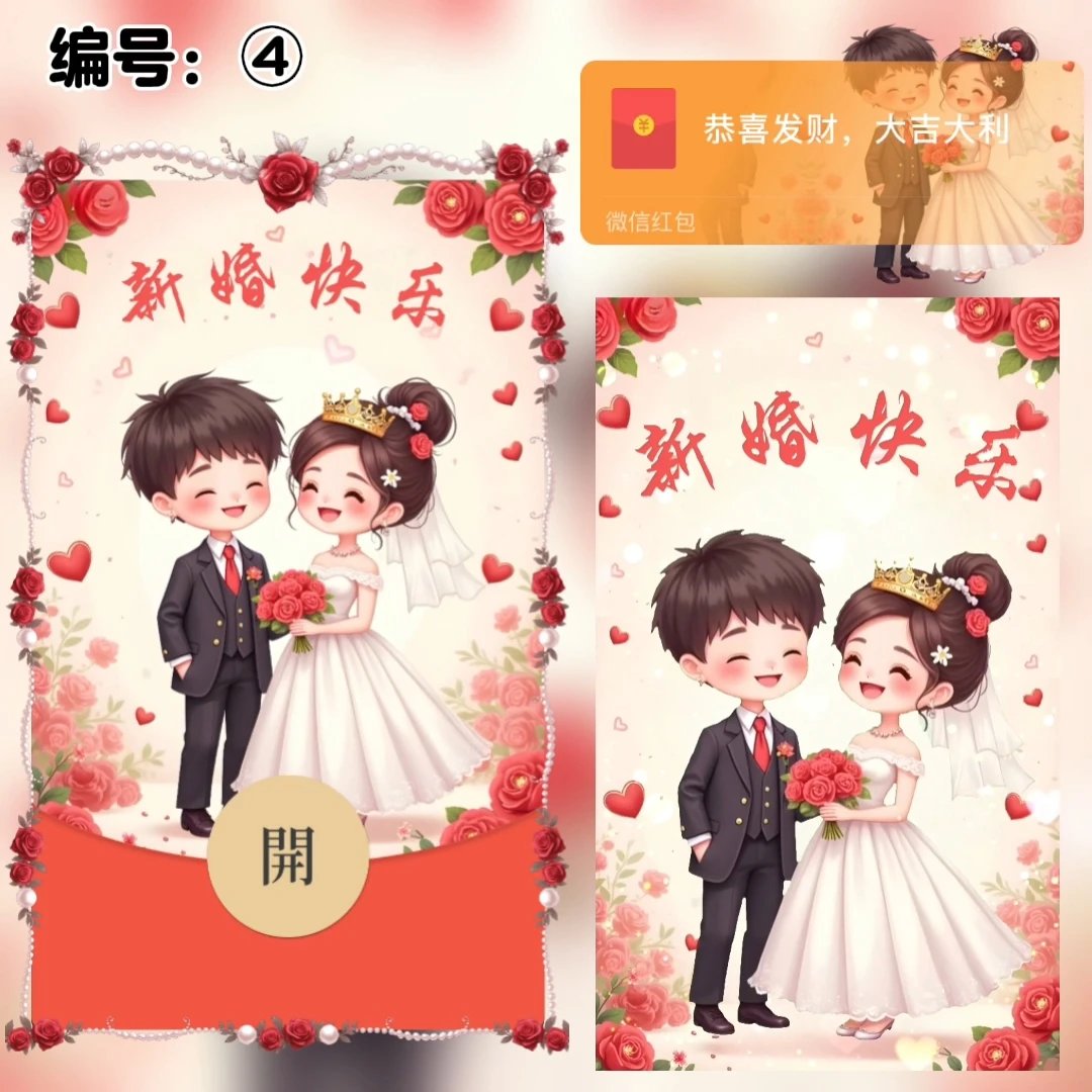 【红包封面】新婚快乐/百年好合/xye