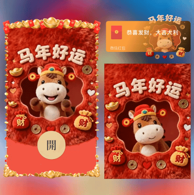 马年好运来ds红包封面皮肤