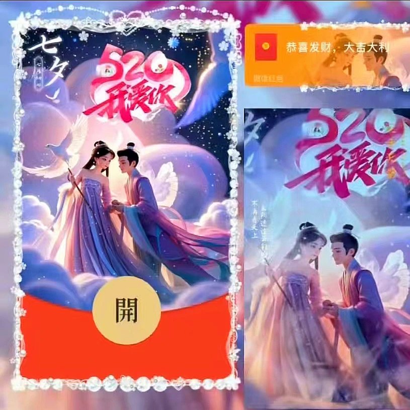 七夕520我爱你/ds红包封面皮肤