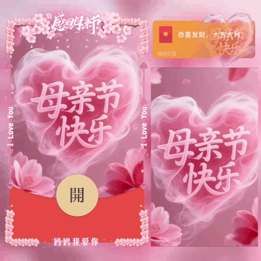母亲节快乐/bao红包封面皮肤