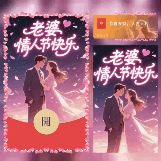 老婆情人节快乐/bao红包封面皮肤