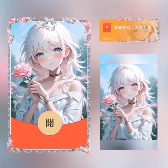 【红包封面】甜蜜告白女孩