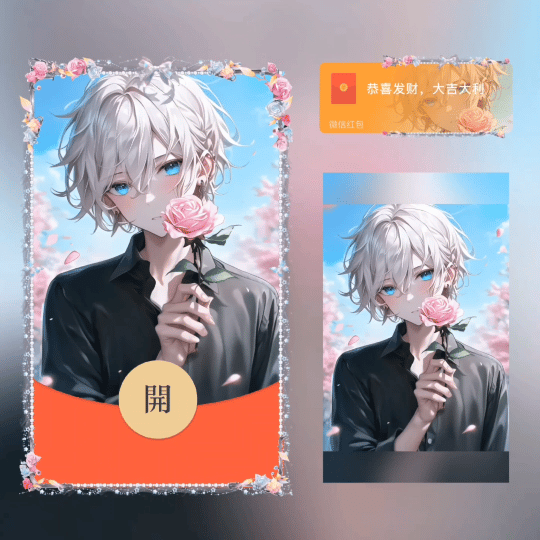【红包封面】甜蜜告白男孩