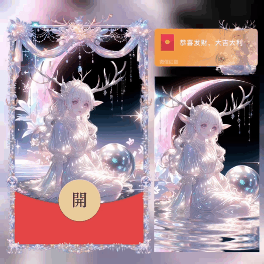 【卡密兑换】微信红包封面『星光瑶妹/bao』官方卡密丨端内兑换丨24小时自助提卡！