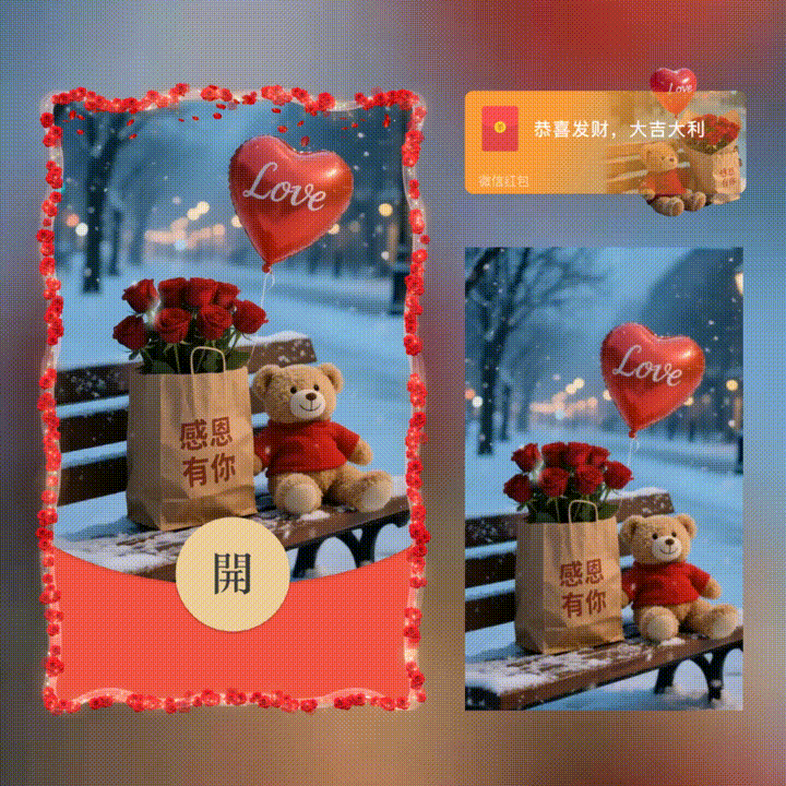 感恩有你/感恩节/新版动态/xn红包封面皮肤