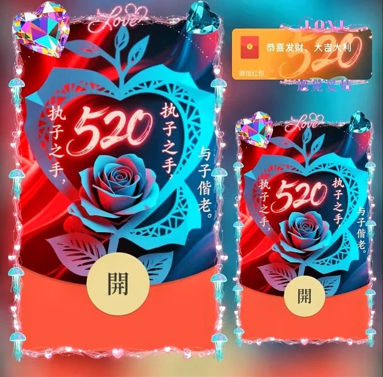 520执子之手与子偕老/ds红包封面皮肤