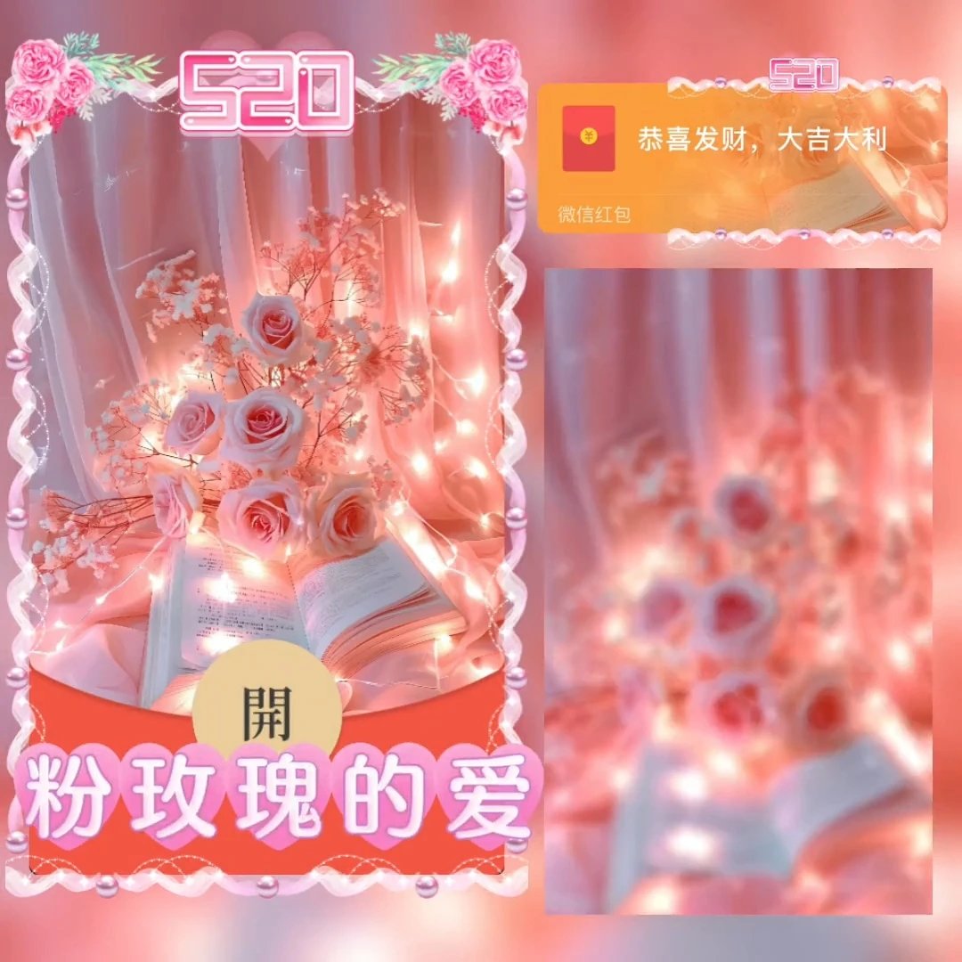 粉玫瑰的爱/xye红包封面皮肤