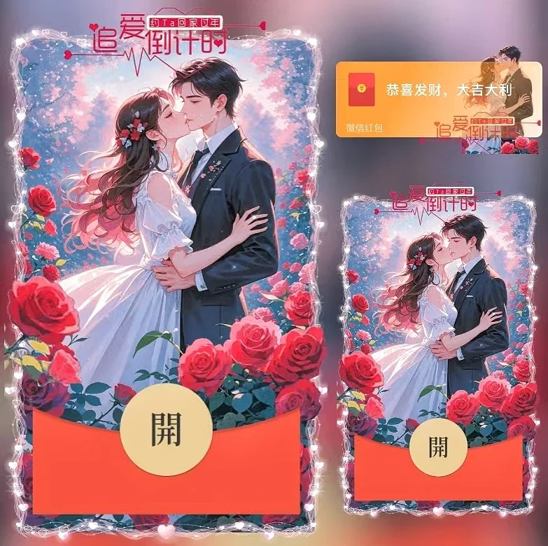 【卡密兑换】微信红包封面『追爱倒计时』官方卡密丨端内兑换丨24小时自助提卡！