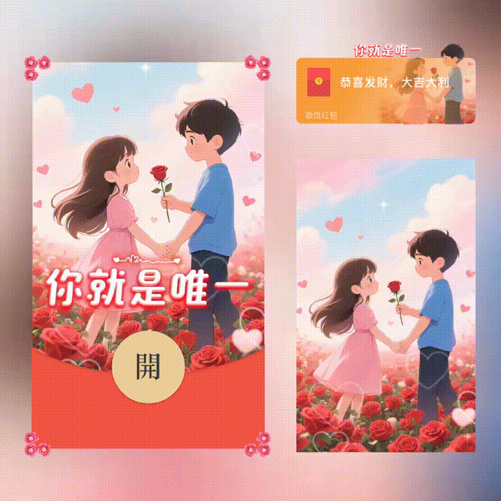 你就是唯一/新版动态/xn红包封面皮肤