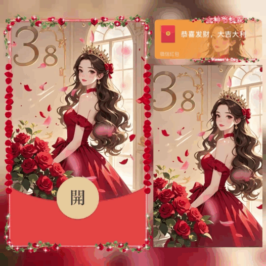 三八女神节快乐/bao红包封面皮肤