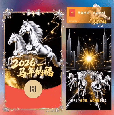 2026马年纳福ds红包封面皮肤