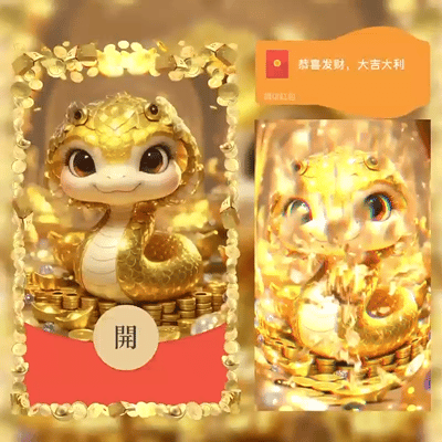 【红包封面】金蛇纳福（鼓包）/ST