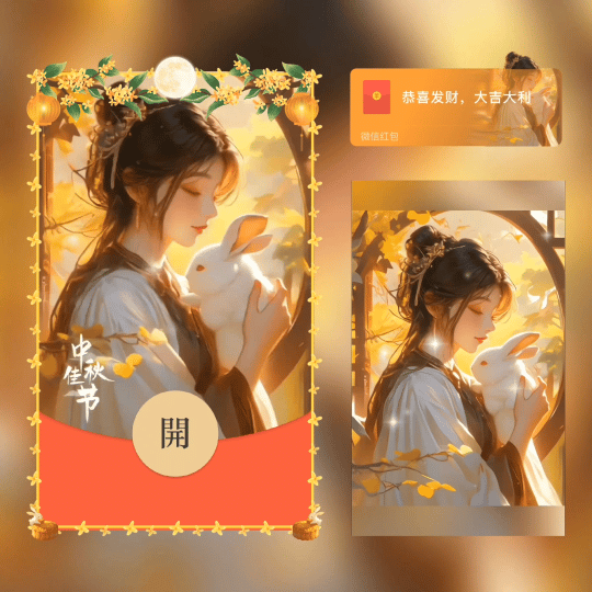 中秋节快乐/新版动态/xn红包封面皮肤