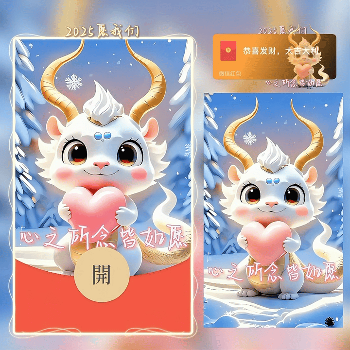 【红包封面】心之所念皆如愿/三动态/W