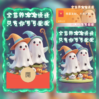 万圣节/鬼火小幽灵 新版动态/cs红包封面皮肤