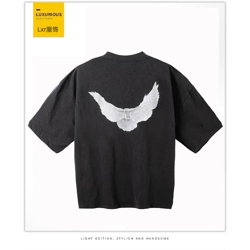 Round neck printed loose short sleeve T-shirt