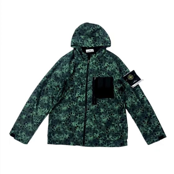 S - Stone Black Speckled Zip-Up Hooded Jacket