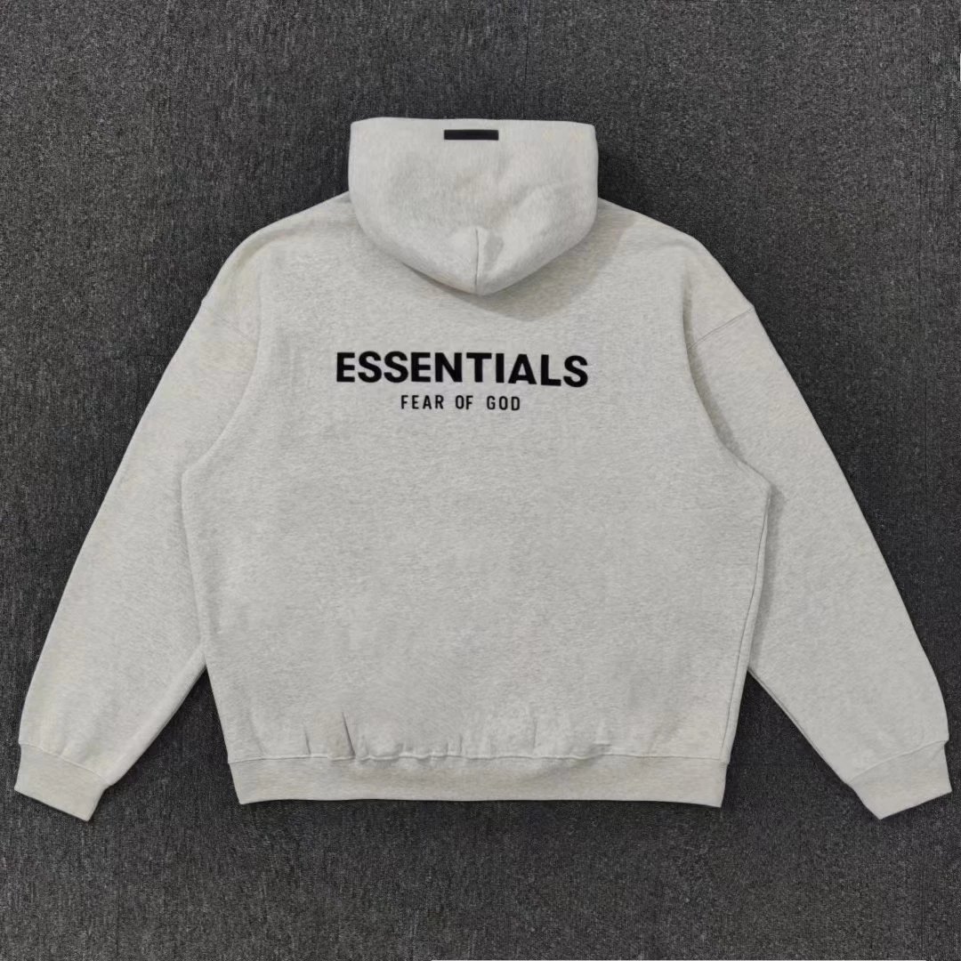 S ESS back plush logo hooded sweatshirt