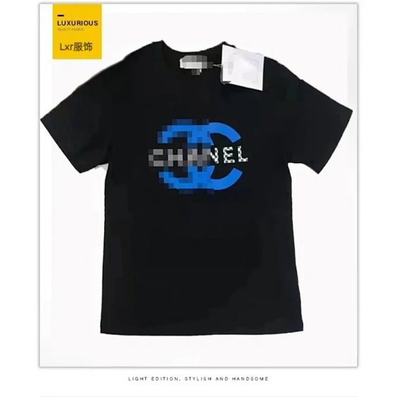 C new printing round neck short-sleeved T-shirt cotton men and women with a couple models