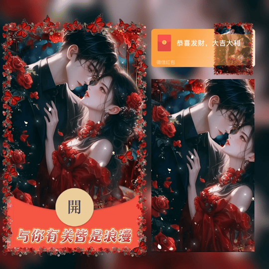 【红包封面】与你有关皆是浪漫/tao