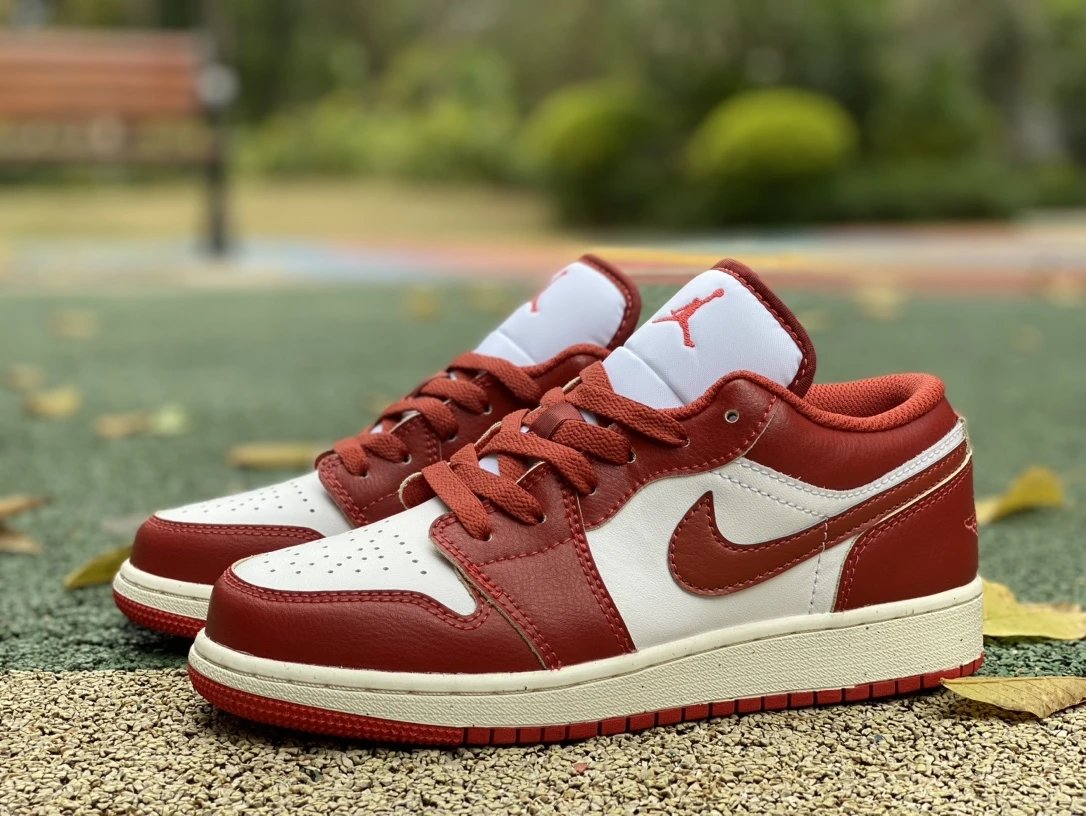 AJ1 Low White Red FJ3465-160