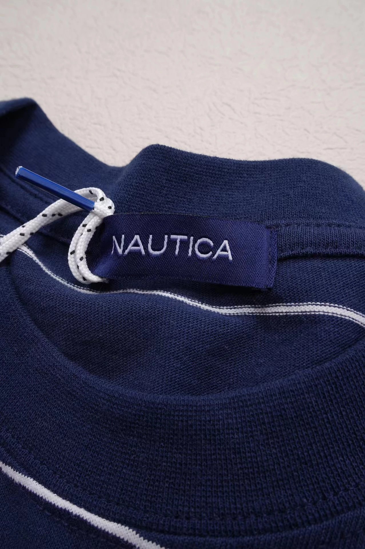 Design Nautica Striped Logo T-Shirt Gray T-Shirts - 11