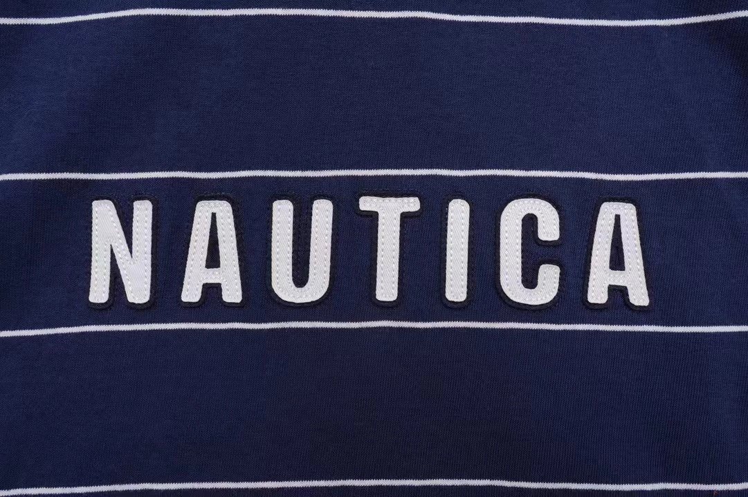 Design Nautica Striped Logo T-Shirt Gray T-Shirts - 6