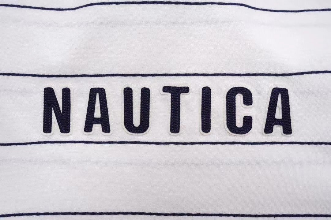 Design Nautica Striped Logo T-Shirt Gray T-Shirts - 7