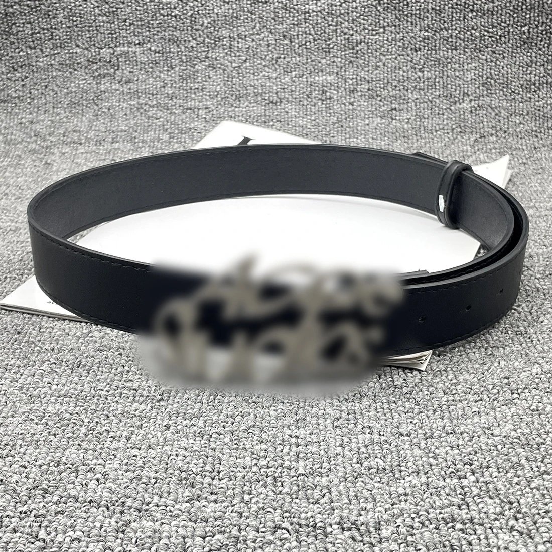 [Black] Double row English waist belt