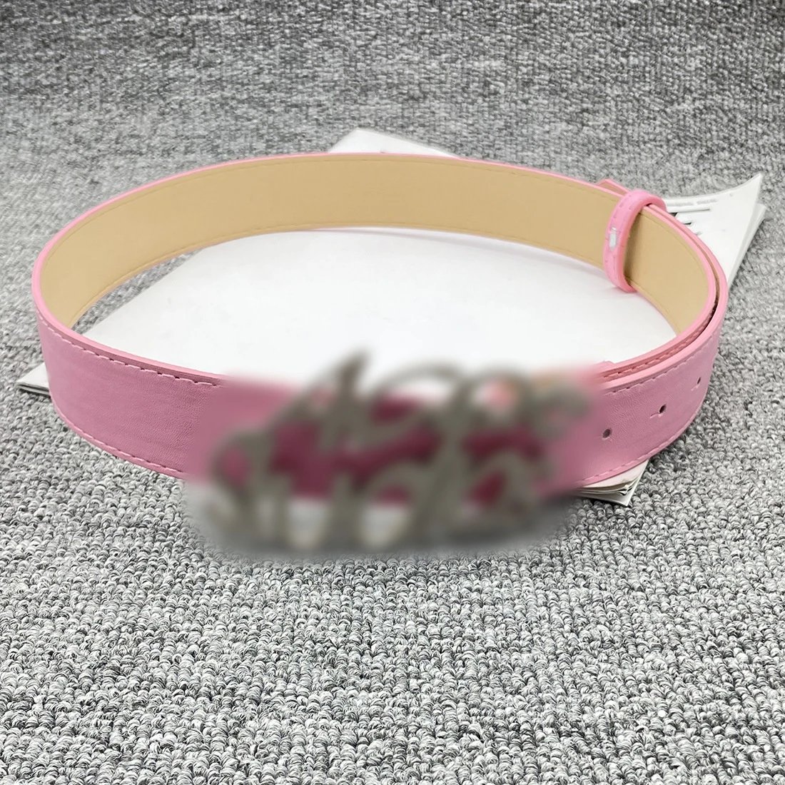 【 Pink 】 Double row English waist belt