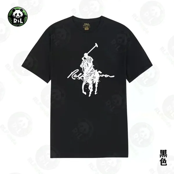 Ralph Lauren Polo Player Graphic T-Shirt Heather Gray - 13