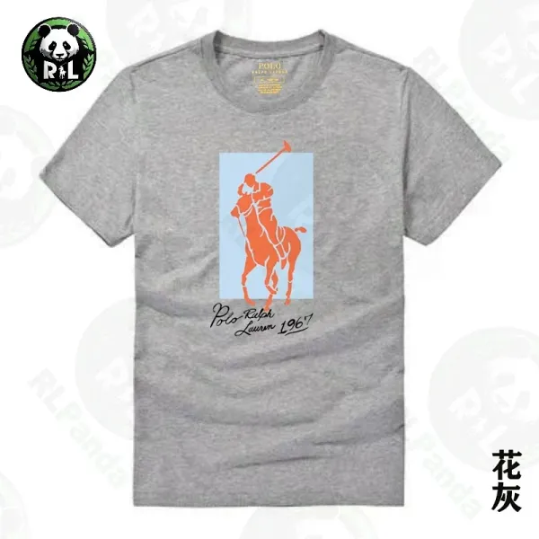 Ralph Lauren Polo Player Graphic T-Shirt Heather Gray - 16