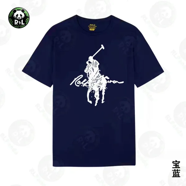 Ralph Lauren Polo Player Graphic T-Shirt Heather Gray - 12
