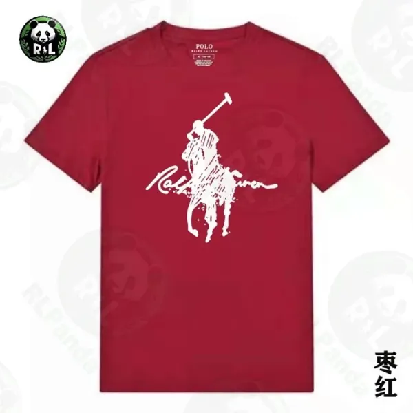 Ralph Lauren Polo Player Graphic T-Shirt Heather Gray - 14