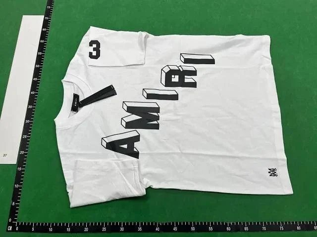 Amiri Logo Embroidered White T-Shirt - 5