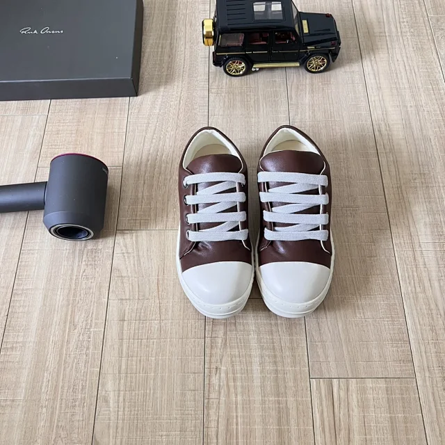 Rick Owens Sneakers Low-Top Lace-Up with Contrast Toe Caps product detail image 4