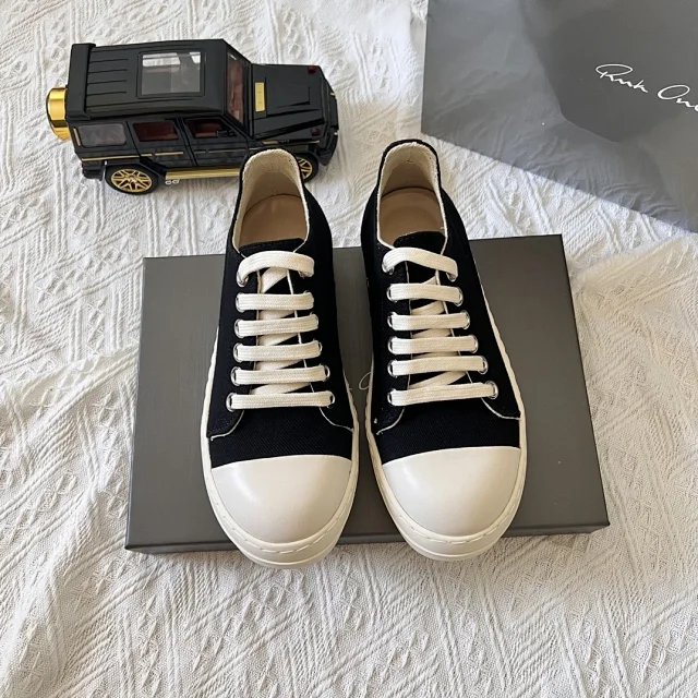 Rick Owens Sneakers Low-Top Lace-Up with Contrast Toe Caps product detail image 7