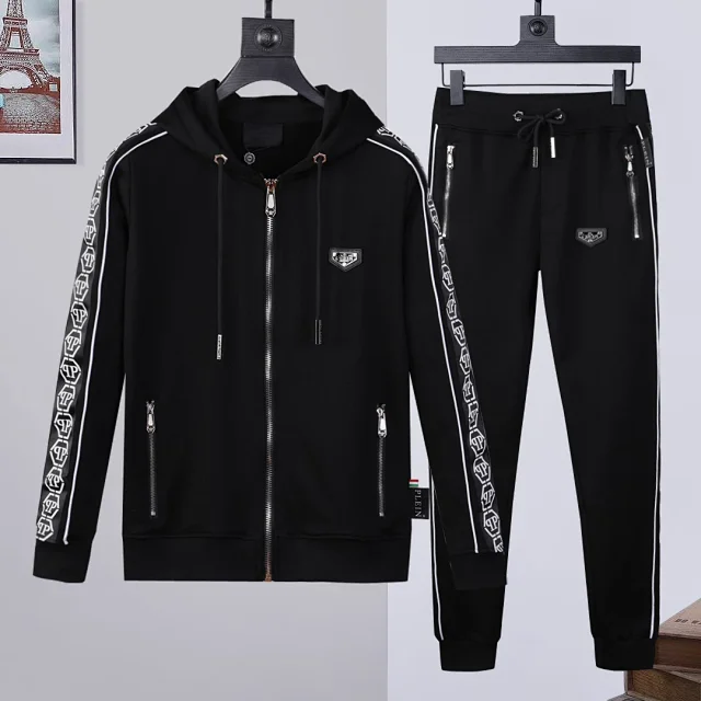 Philipp Plein Matching Sets Zip-Up Hooded Tracksuit with Skull Motif product detail image 11