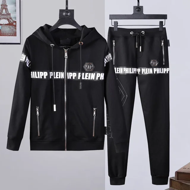 Philipp Plein Matching Sets Zip-Up Hooded Tracksuit with Skull Motif product detail image 13