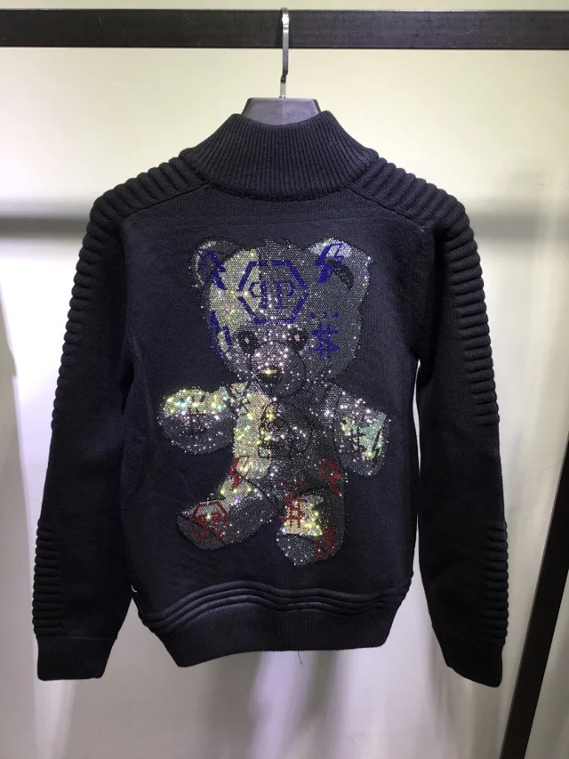 Philipp Plein Knitwear Ribbed Turtleneck Skull Embellished Sweater product detail image 13