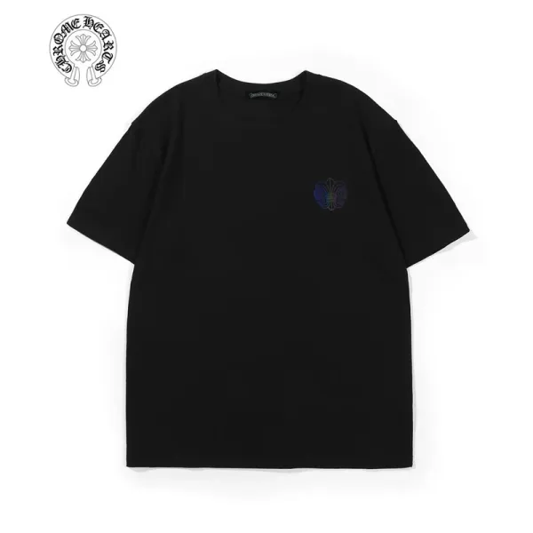 Chrome Hearts Logo Embroidered Gray T-Shirt - 6