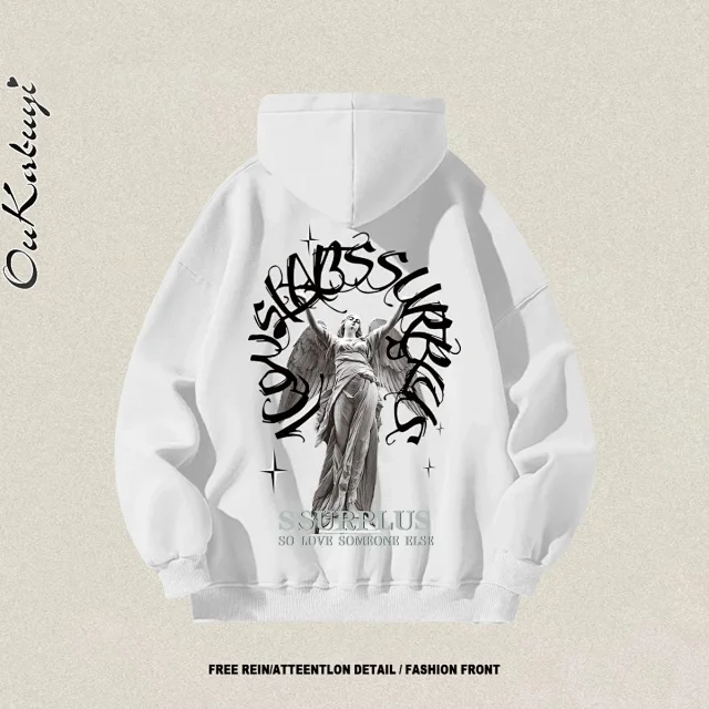 Unbranded Hoodies & Sweatshirts Oversized graphic print pullover product detail image 10