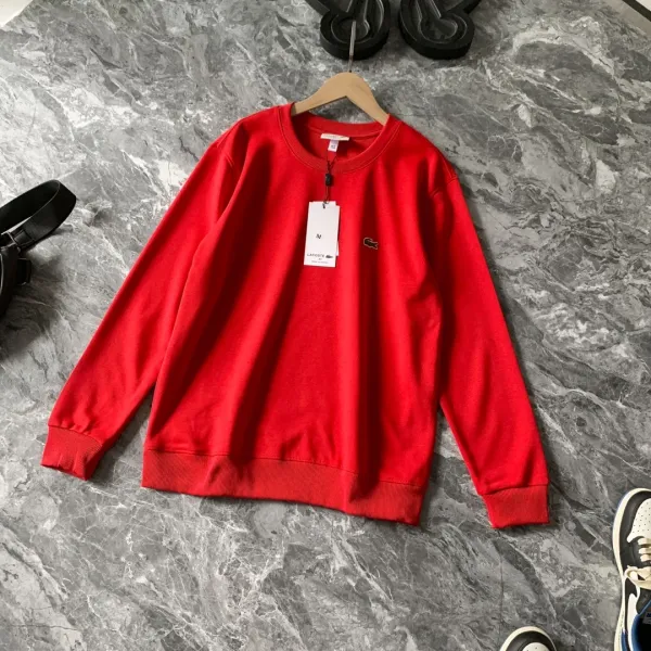Lacoste Classic Crewneck Sweatshirt Red Hoodie - 1