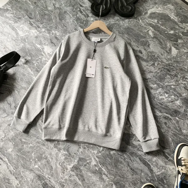 Lacoste Classic Crewneck Sweatshirt Gray Hoodie - 1