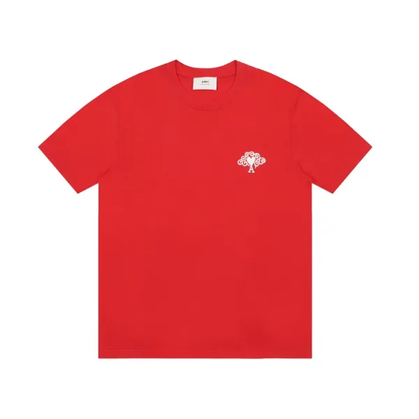 Ami Paris Dragon Embroidery Gray T-Shirt - 11