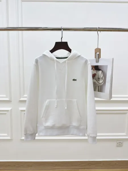 Lacoste Classic Croc Embroidery White Hoodie - 1