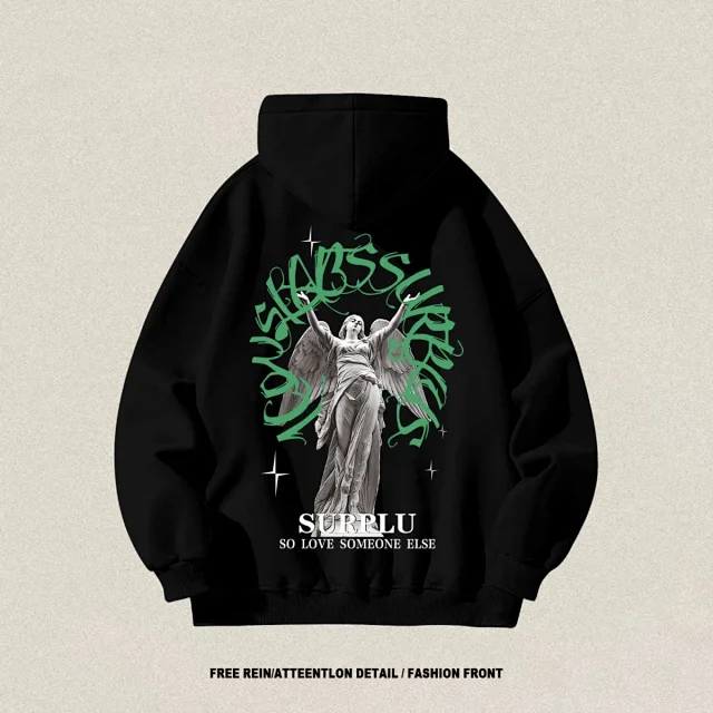 Unbranded Hoodies & Sweatshirts Oversized graphic print pullover product detail image 11