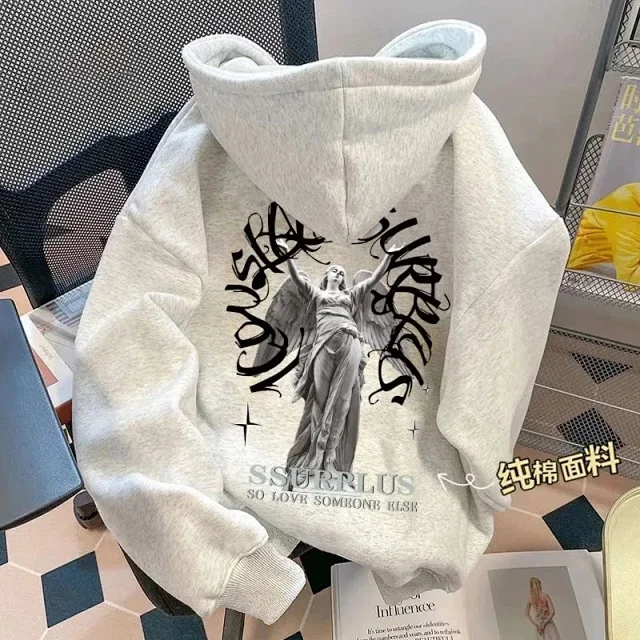 Unbranded Hoodies & Sweatshirts Oversized graphic print pullover product detail image 12